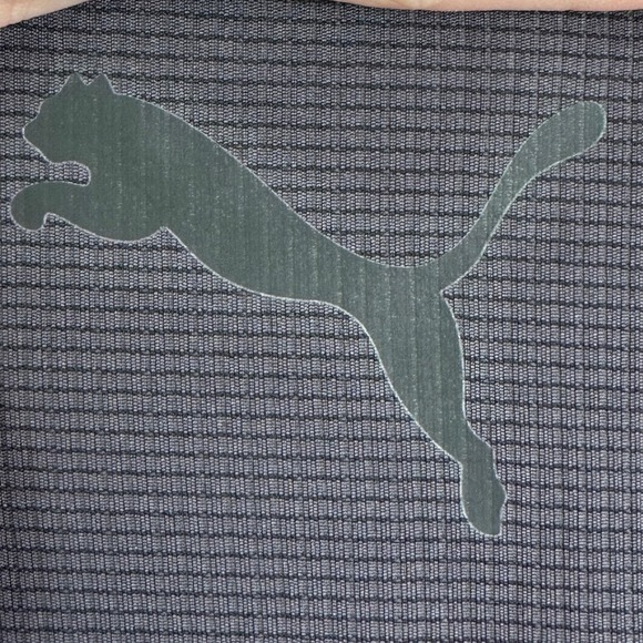 Puma Polo Shirt Mens Medium Grey Golf Rugby Textured Performance Short Sleeve - Picture 5 of 8